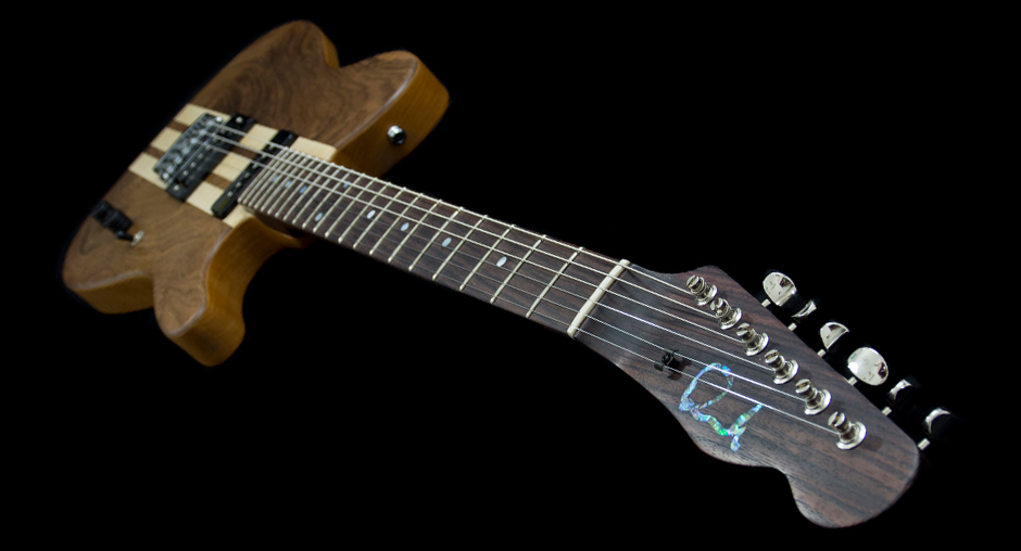 Walnut and maple capped Tele with a solid rosewood neck